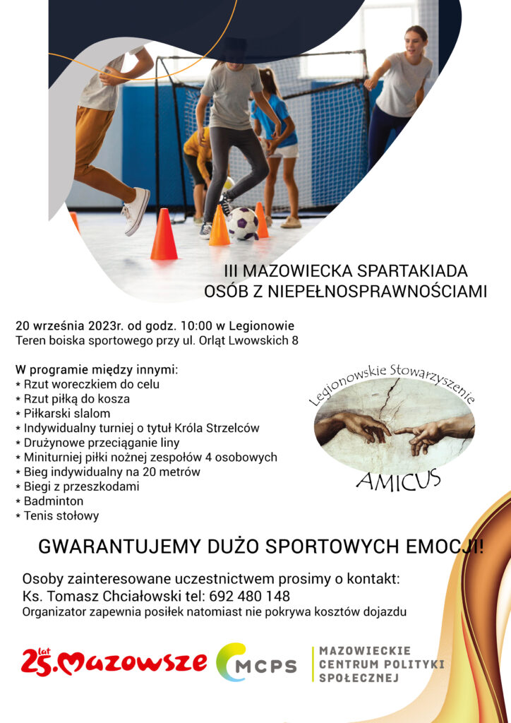 Mazowiecka spartakiada 2023 Plakat